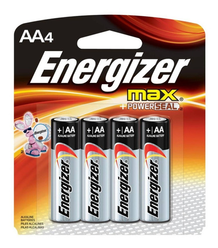 Kit 12 Piezas Pila Alcalina Marca Energizer® Aa Con 4 Pi /v