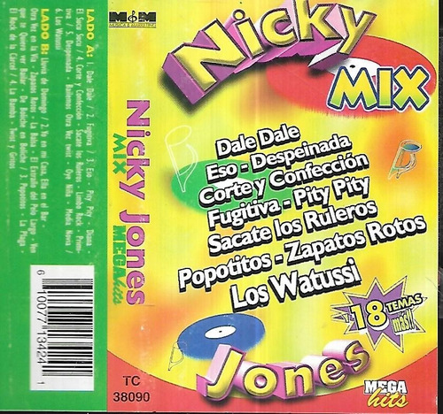 Nicky Jones Album Mix Mega Hits Sello M&m Cassette Nuevo