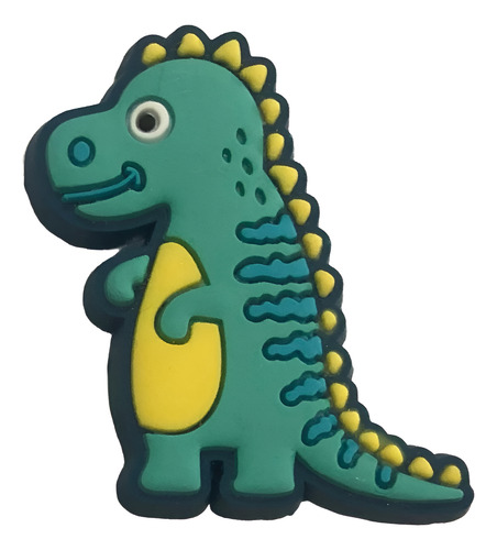 Pin Dinosaurio T Rex Verde Para Crocs Animales X4 Verde Dinosaurio4