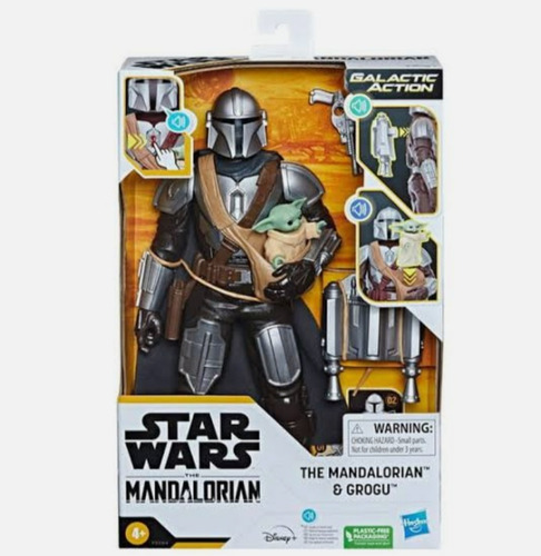 Figura The Mandalorian Y Grogu Star Wars Galactic Action