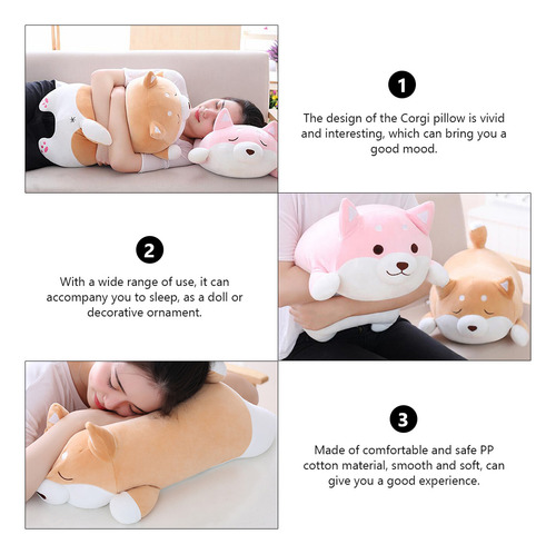 1 Adorable Almohada Corgi, Divertida Almohada De Algodón Par