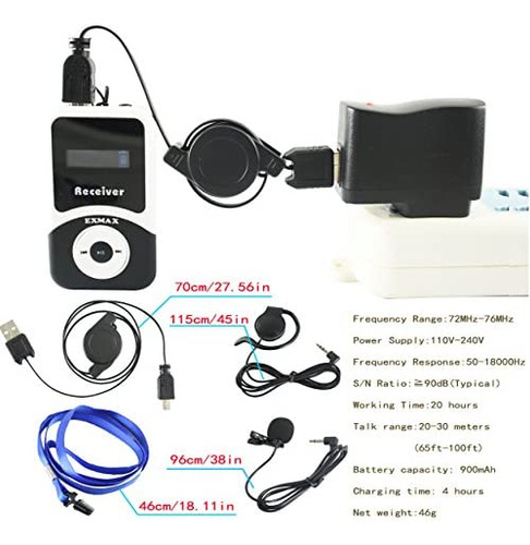 Exmax Ex-100 Sistema De Guía Turístico Inalámbrico Traductor