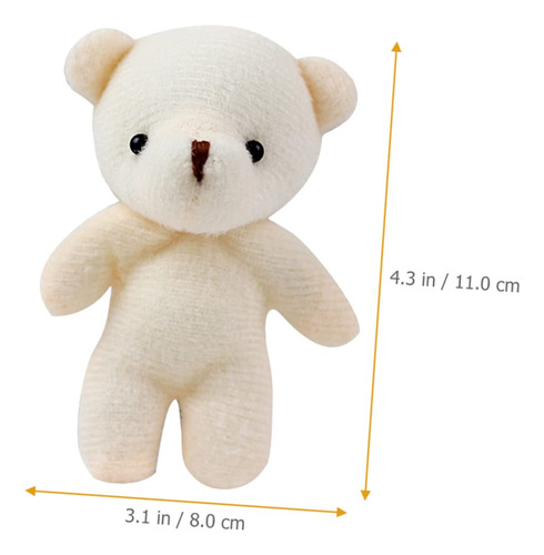 20 Piezas Mini Oso Llavero De Dibujos Animados
