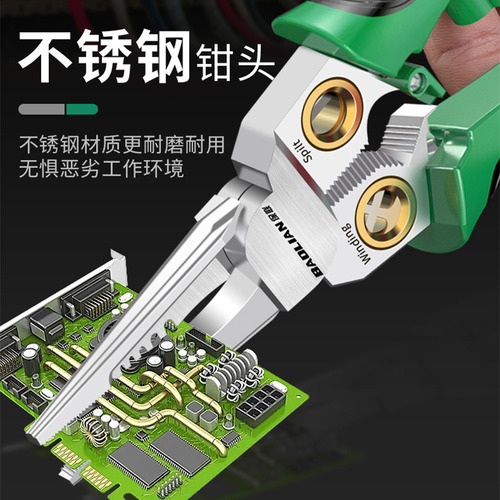 Tirar De Alambres Y Presionar Cables Con Tijeras Para Cables