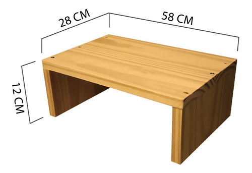 Imagen 6 de 10 de Soporte Base Eleva Monitor Para Pc Elevador 58x28 Escritorio