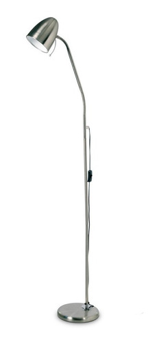 Lampara Pie Diseño Living Focus Cromada Flexible E27 Dabor Estructura Cromo
