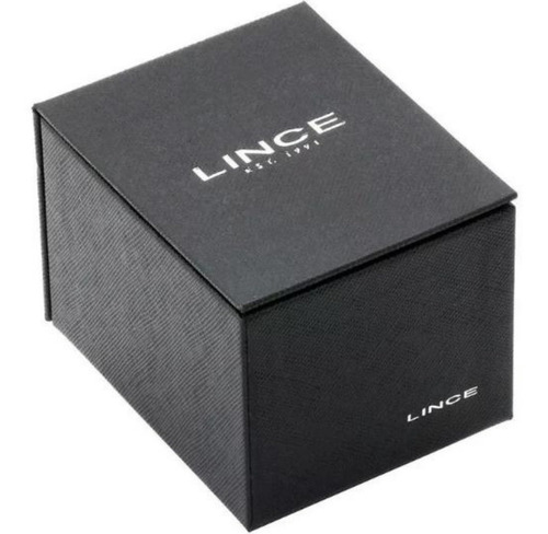 Relógio Masculino Lince Dourado Quadrado Led Mdg4620l Vxkx