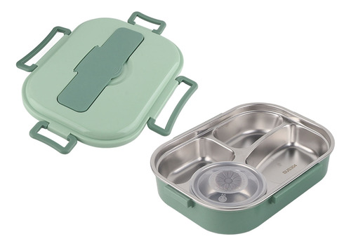 Fiambrera De Acero Inoxidable Caja Bento Portátil De 4