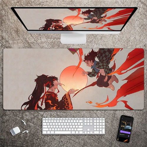 Large Mouse Pad Demon Slayer Non Slip Rubber Base Gaming