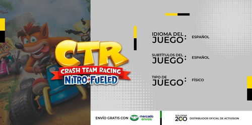 Imagen 2 de 10 de Crash Team Racing Nitro-fueled Formato Físico Ps4 Original