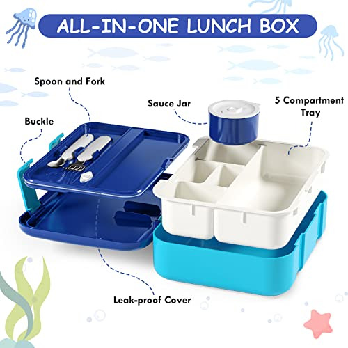 Lonchera Lehoo Castle Bento Para Niños Y Niñas, 1250 Ml, Con