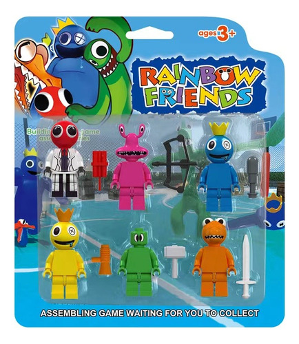 Pack 6 Figuritas Rainbow Friends 7 Cm Tipo Roblox