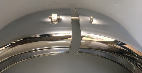 Bisel Cromo Para Faro 7 PuLG C/ Visera Para Harley Davidson