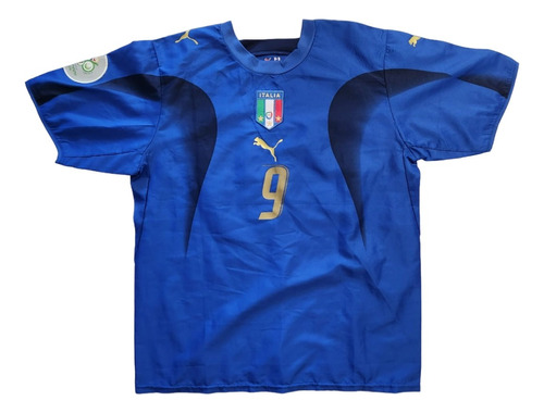 Jersey Italia Puma 2006 #9 Luca Toni Autografiada 