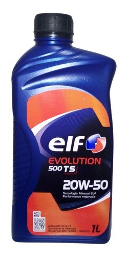 Aceite Motor 20w50 Elf Evolution 500 Ts (1 Litro) Cuarto