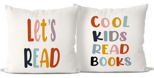 Lets Read Cool Kids Read Books Fundas De Almohada, Hogar, Do