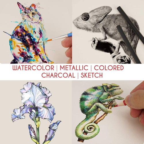 Imagen 5 de 7 de Set De Lapices De Colores P/ Dibujo Con Accesorios 74 Piezas