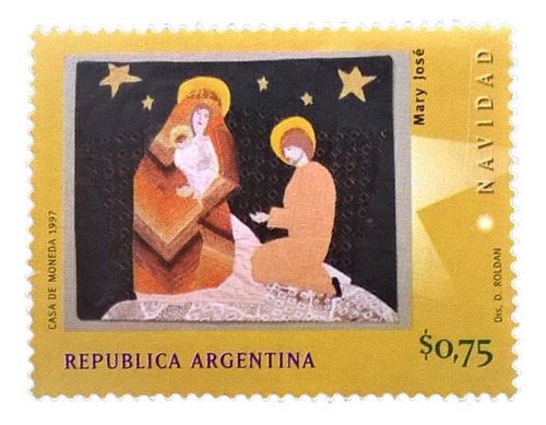 Argentina Arte, Sello Gj 2857 Navidad 1997 Mint L13585