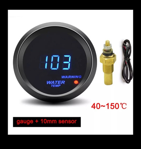 Medidor Reloj Temperatura Digital 12v