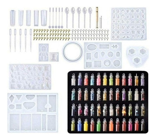 Kit De Moldes De Pegamento De Cristal Y Resina Para Joyería