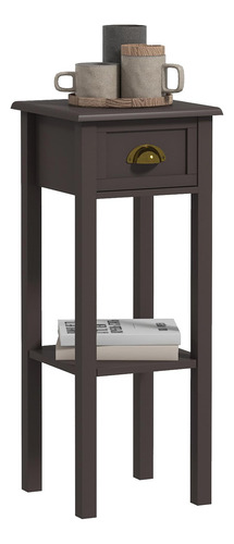 Homcom Mesa Auxiliar De 2 Niveles Con Cajón Mesa Auxiliar