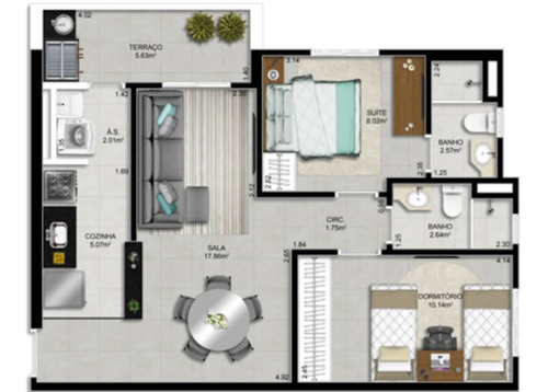 Imagem 4 de 10 de Apartamento, 2 Dorms Com 65.12 M² - Forte - Praia Grande - Ref.: Mgq442 - Mgq442