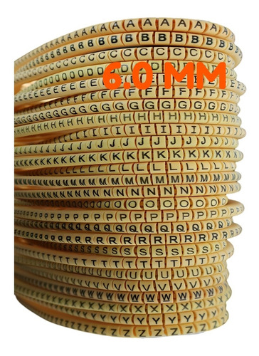 500 Marcadores Identificador Cable Letras Electricidad 6.0mm