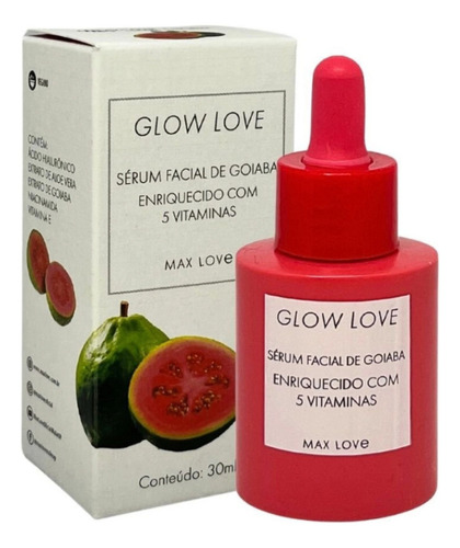 Sérum Facial Goiaba Linha Glow Love Max Love Momento de aplicação Dia/Noite Tipo de pele Normal