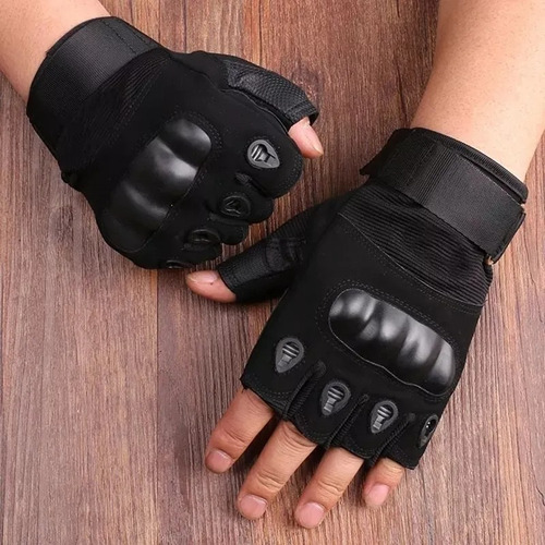 Guantes Tacticos Mitones Ventilado Con Proteccion De Nudillo