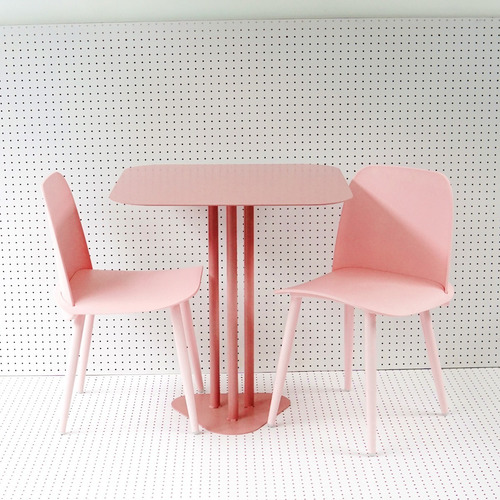 Silla Rosa Nerd Nordico Escandinavo Juvenil Escritorio Nena
