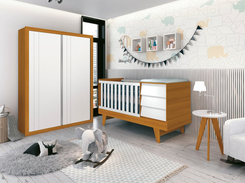 Cuna 3 En 1 Con Comoda Noah Prince - Be Design