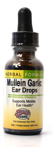 Herbs Etc. Garlic Ear Drops Gotas De Gordolobo Y Ajo 1oz Sabor Sin Sabor