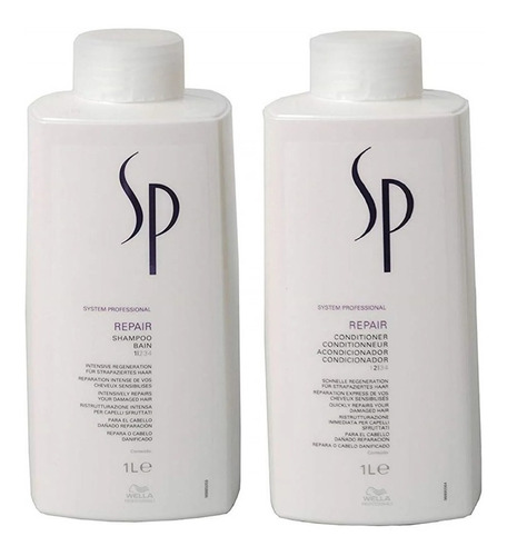 Shampoo + Acondicionador Sp Repair Wella Profesional 1000ml