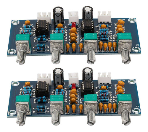 2 Preamplificadores De Placa De Tonos Ne5532 Con Ajuste De V