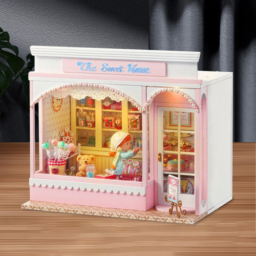 Kits De Casa De Bonecas Em Miniatura Diy, Doce Lar