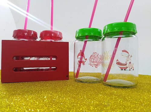 Imagen 9 de 9 de 2 Frascos Con Tapa Con Cajón Especial San Valentin Pack X 5