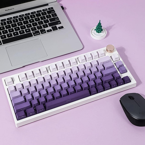 Jolintal 134 Teclas Purple Keycaps, Keycaps De Impresión Lat