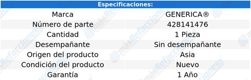 Luna Espejo Chevrolet Spark 2011 - 2015 S / Desmp Der Yxy