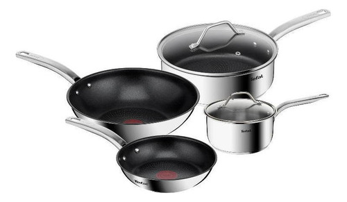 Batería De Cocina 6 Pz Acero Inox Induccion Intuition Tefal Color Acero Inoxidable