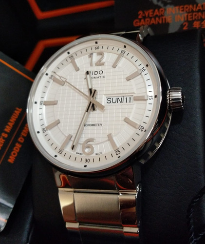 Reloj Mido Great Wall Certificado Cosc A Meses Sin Intereses Acero Inoxidable Acero Inoxidable Blanco (Usado)
