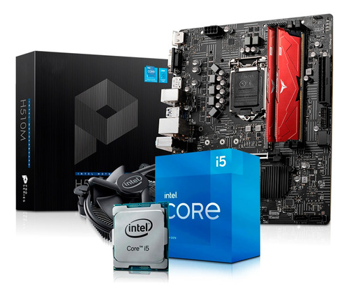 Kit Upgrade Gamer Intel I5 New Gen / Placa Mãe / 16gb Ddr4 Cor Preto