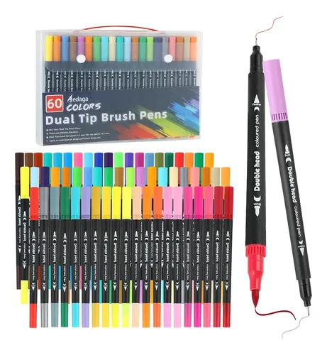 Dual Tip Brush Pens, 60 Colors Art Markers For Adults And