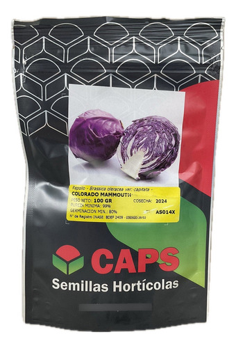 Semillas Repollo Colorado Mammouth - Sobre Cerrado 100 G -