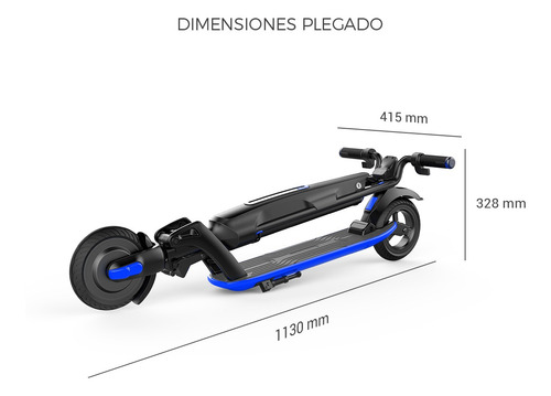Imagen 8 de 12 de Monopatin Electrico Scooter Auton.30km Usb Azul U1 Schoom