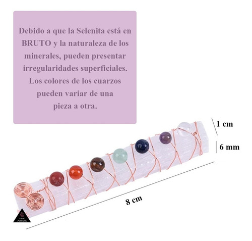 Barra De Selenita Engarzada Con Cuarzos Chakras Reiki
