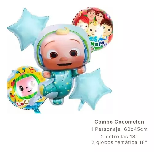 Globo Kit Cocomelon Bebe 5pz Fiesta Cumpleaños Jumbo Decora