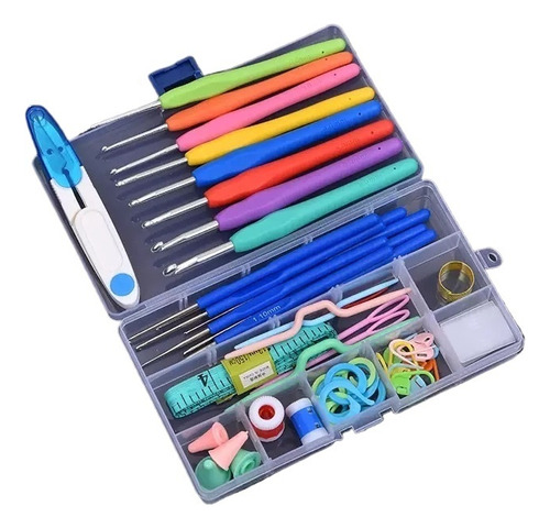 Juego De 16 Fundas De Punto Stitches Con Mango De Ganchillo