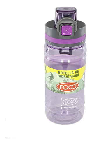 Botella De Hidratacion Foco Tritan C/filtro 580 Ml Violeta