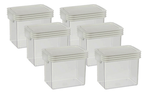 Set 6 Contenedor Hermético Táper Organizador Plástico 600cc