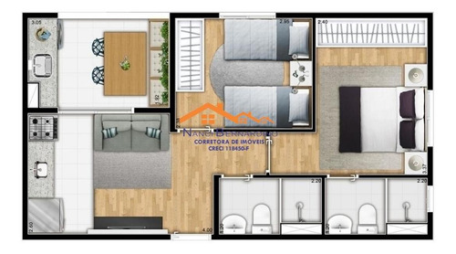 Imagem 10 de 14 de Pin Internacional Guarulhos 2 Dorm 43,43 M² Suíte E 1 Vaga Carro Coberta - 20118